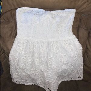 Forever 21 White Eyelet Mini Dress
